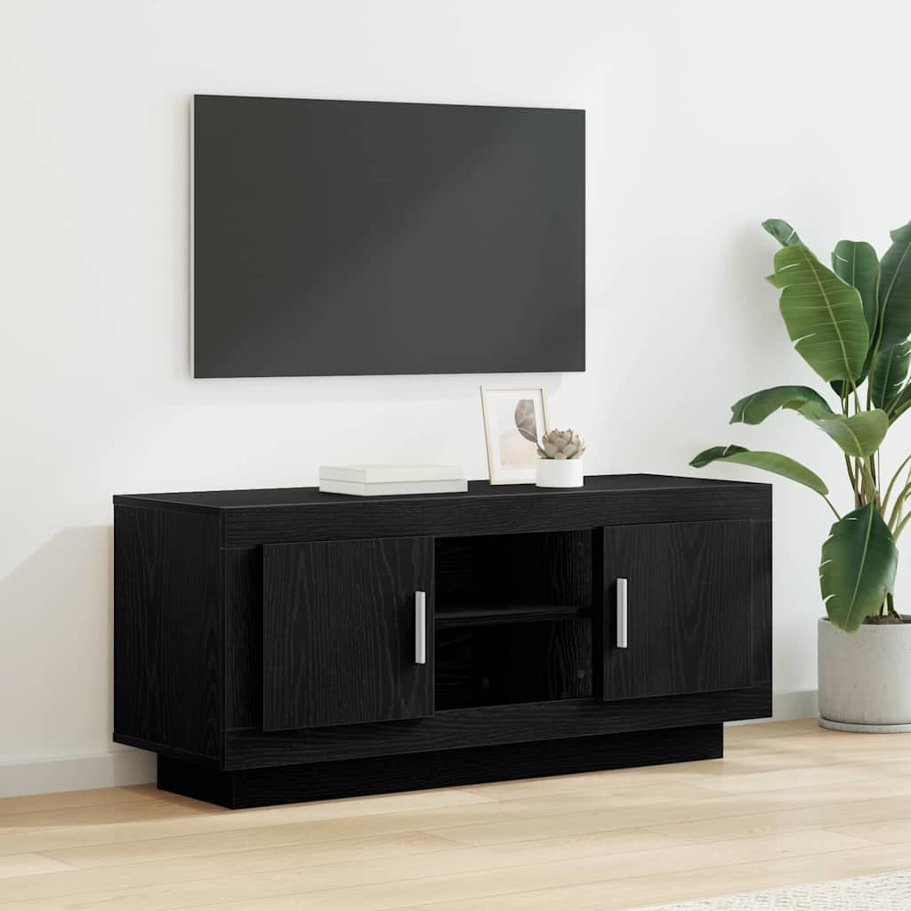 vidaXL TV-Schränk Schwarz Eichen-Optik 102 x 35 x 45 cm Holzwerkstoff