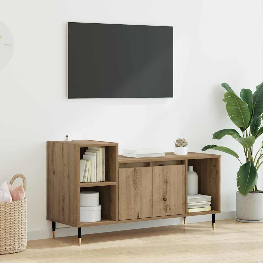 vidaXL TV-Schränk 100 x 35 x 55 cm Artisan-Eiche Holzwerkstoff