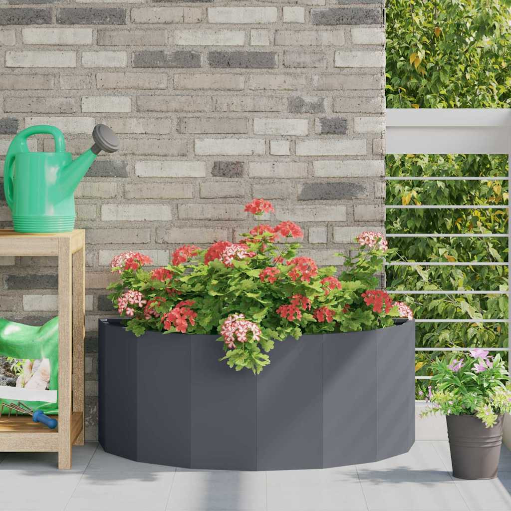 vidaXL Pflanzkübel Anthrazit 90 x 45 x 35 cm Stahl