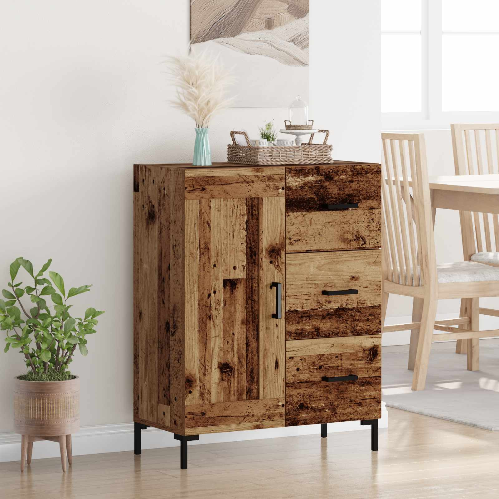 vidaXL Sideboard Altholz 69.5 x 34 x 90 cm Holzwerkstoff