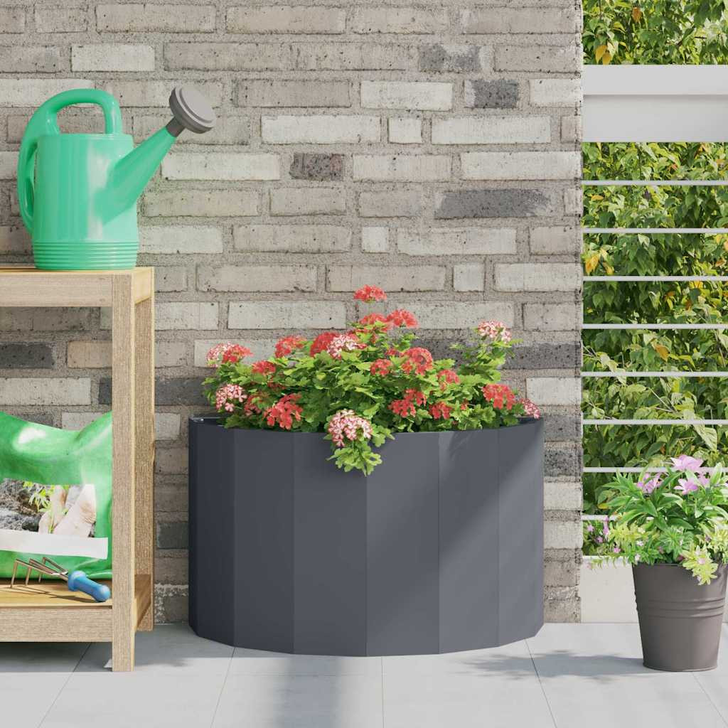 vidaXL Pflanzkübel Anthrazit 60 x 30 x 35 cm Stahl