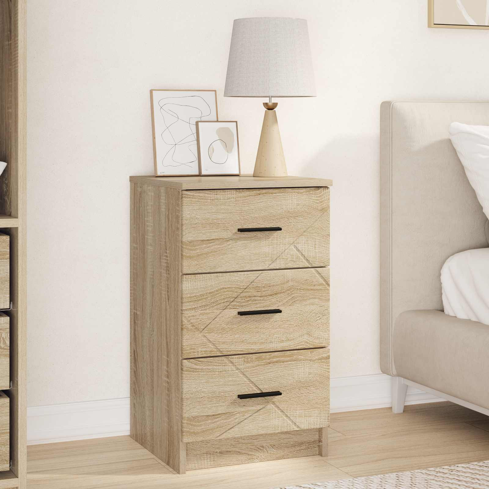 vidaXL Nachttisch Sonoma-Eiche 38 x 38 x 66 cm Holzwerkstoff