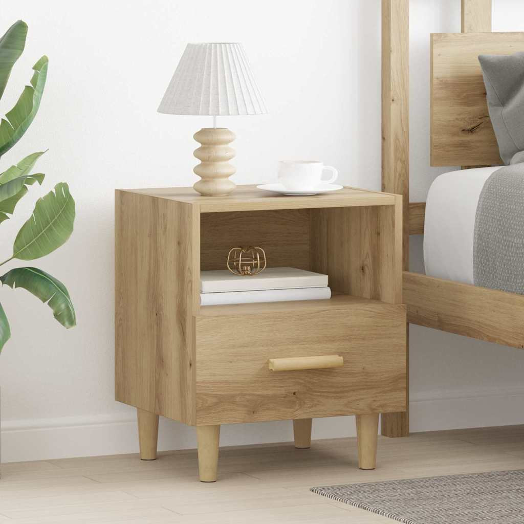 vidaXL Nachttisch 2 Stk. Artisan-Eiche 40 x 35 x 47 cm Holzwerkstoff