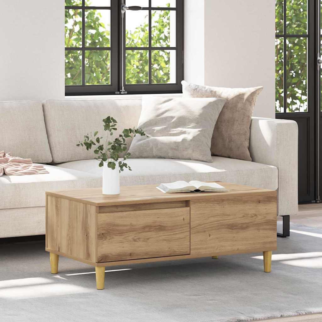 vidaXL Couchtisch Artisan-Eiche 90 x 50 x 35 cm Holzwerkstoff