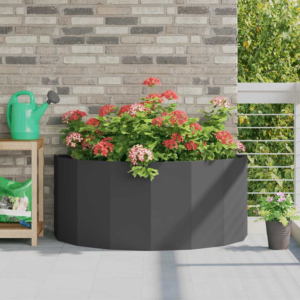 vidaXL Pflanzkübel Schwarz 120 x 60 x 50 cm Stahl