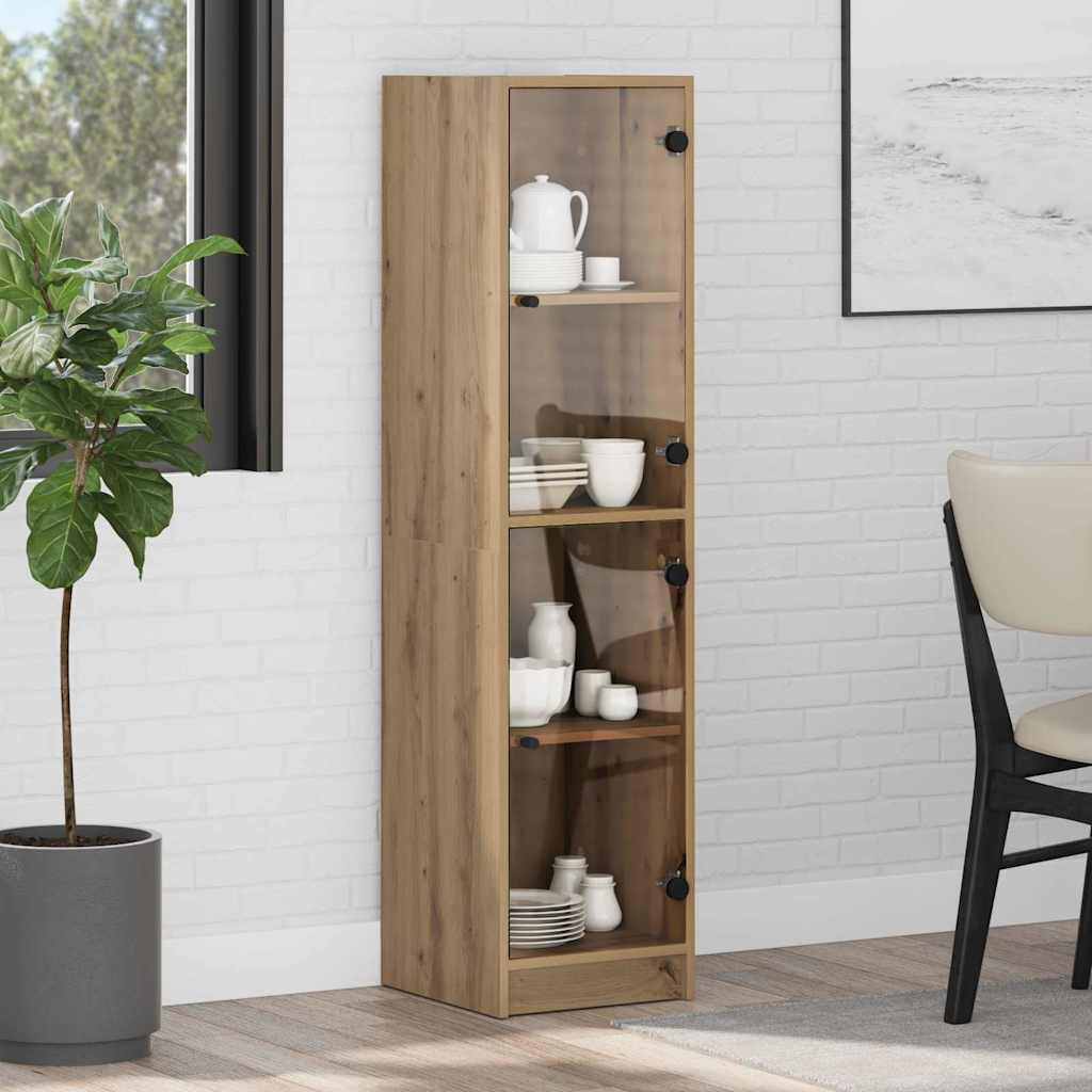 vidaXL Highboard Artisan-Eiche 35 x 37 x 142 cm Holzwerkstoff