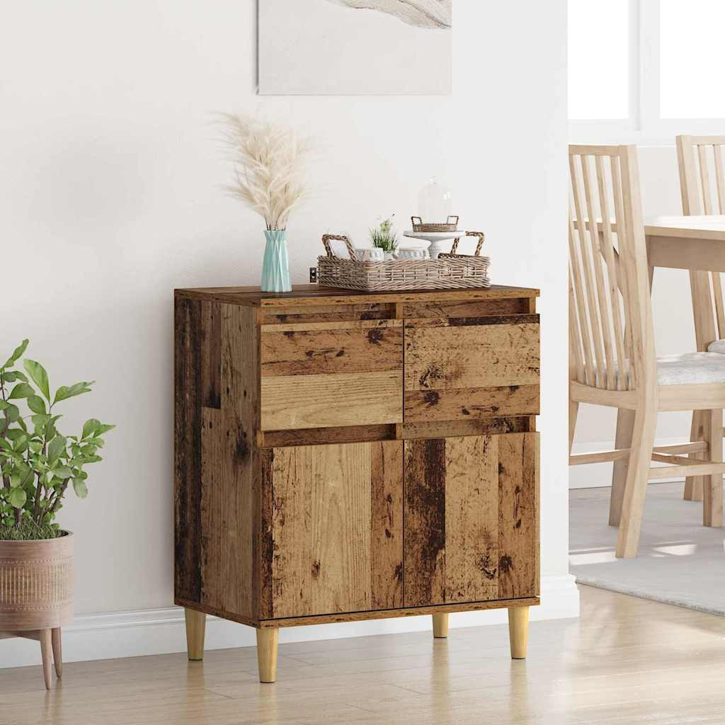 vidaXL Sideboard mit Schubladen Altholz 60 x 35 x 70 cm Holzwerkstoff
