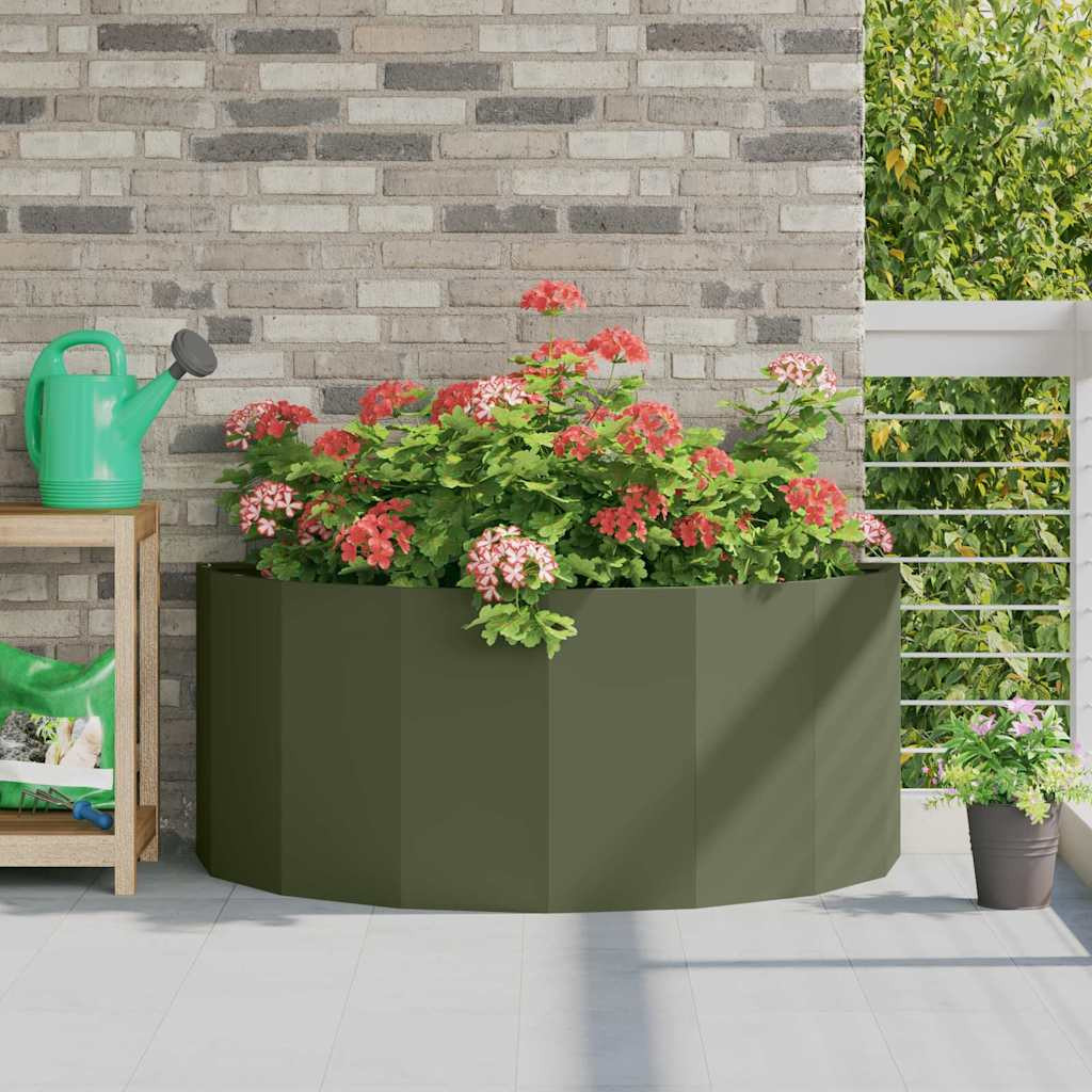 vidaXL Pflanzkübel Olive Grün 120 x 60 x 50 cm Stahl
