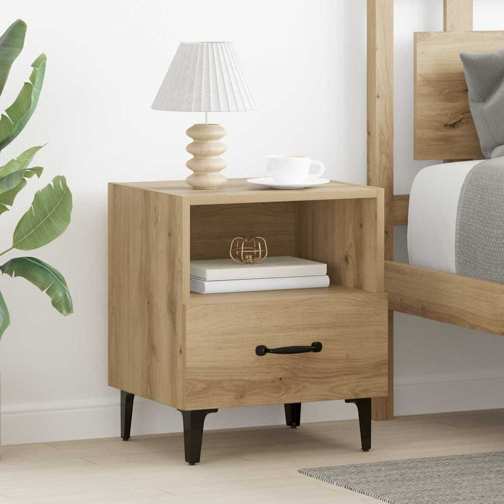 vidaXL Nachttisch 2 Stk. Artisan-Eiche 40 x 35 x 47,5 cm Holzwerkstoff