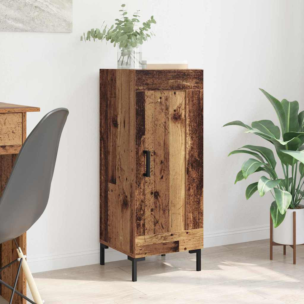 vidaXL Sideboard Olden Altholz 34,5 x 34 x 90 cm Verbundholz und Eisen