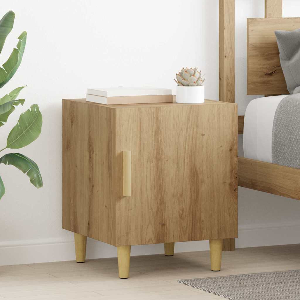 vidaXL Nachttisch 2 Stk. Artisan-Eiche 40 x 40 x 50 cm Holzwerkstoff