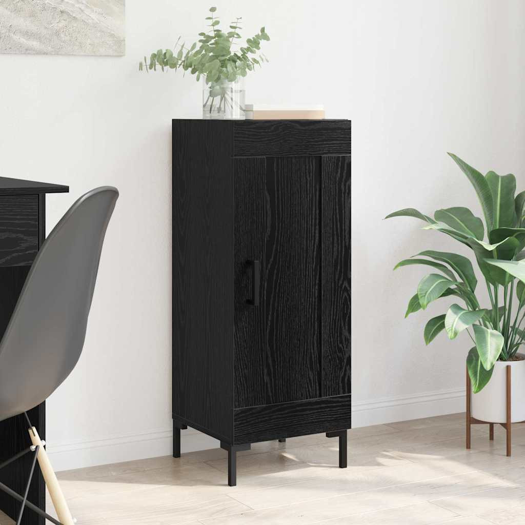 vidaXL Sideboard Olden Schwarz Eichen-Optik 34,5 x 34 x 90 cm