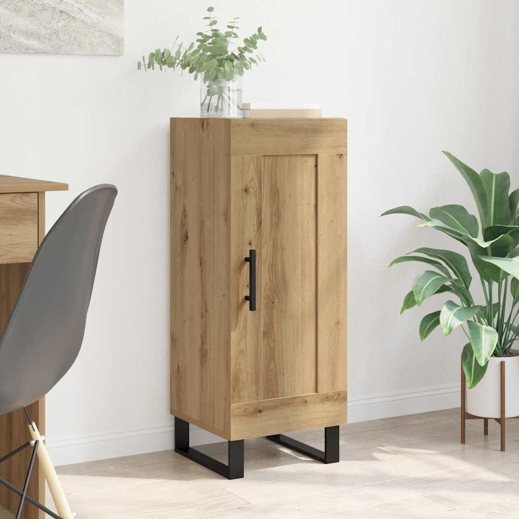 vidaXL Sideboard Artisan-Eiche 34,5 x 34 x 90 cm Verbundholz und Eisen