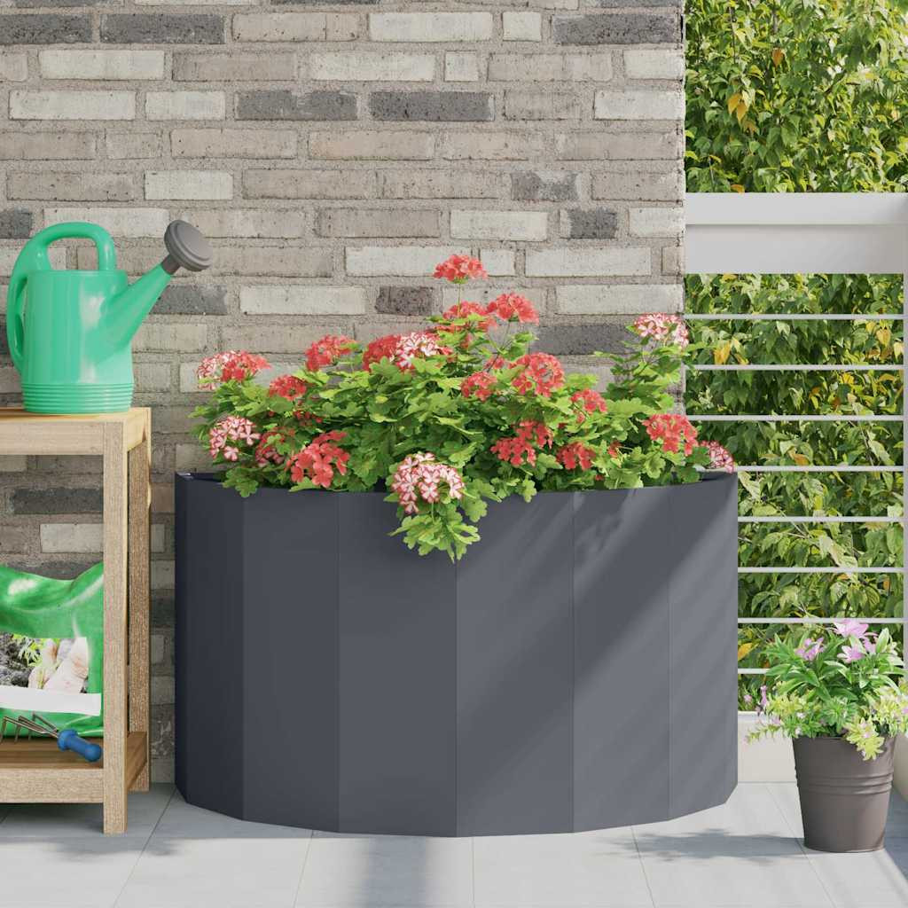 vidaXL Pflanzkübel Anthrazit 90 x 45 x 50 cm Stahl