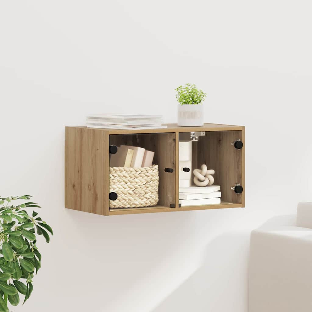 vidaXL Wandschrank 68 x 37 x 35 cm Holzwerkstoff Artisan-Eiche