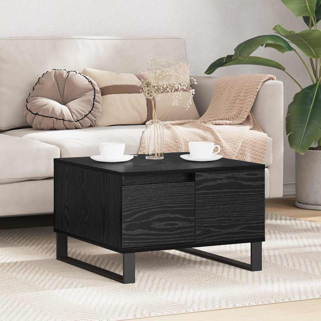 vidaXL Couchtisch Schwarz Eichen-Optik 55 x 55 x 36,5 cm Holzwerkstoff