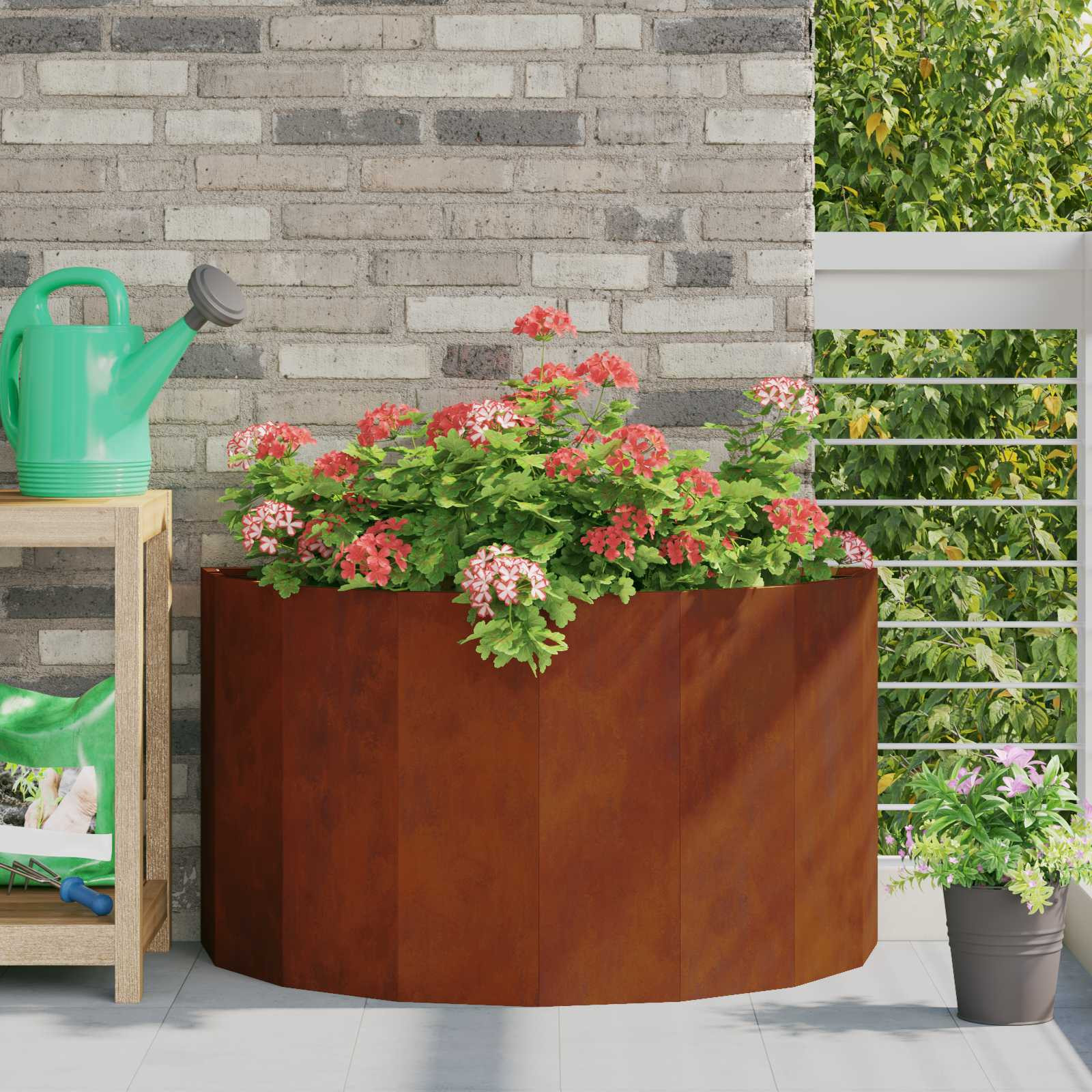 vidaXL Pflanzkübel Rostig 90 x 45 x 50 cm Wetterfeststahl