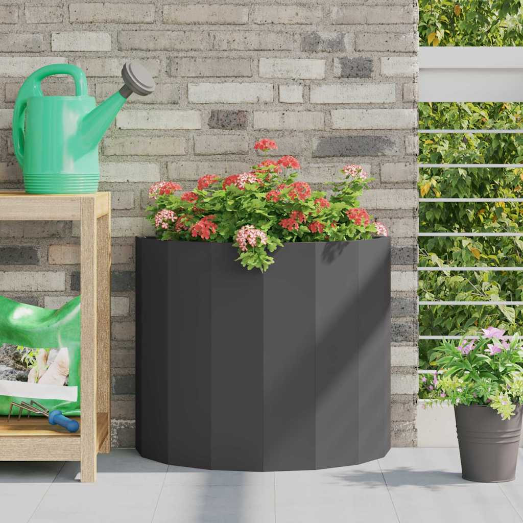 vidaXL Pflanzkübel Schwarz 60 x 30 x 50 cm Stahl