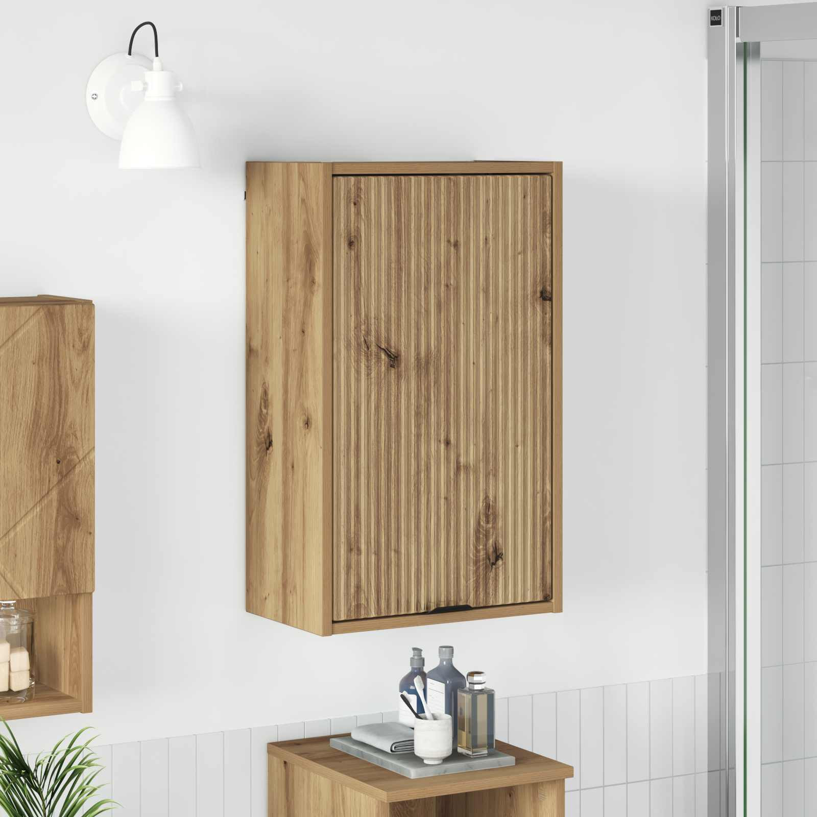 vidaXL Badezimmerschrank Artisan-Eiche 39 x 23,5 x 65 cm
