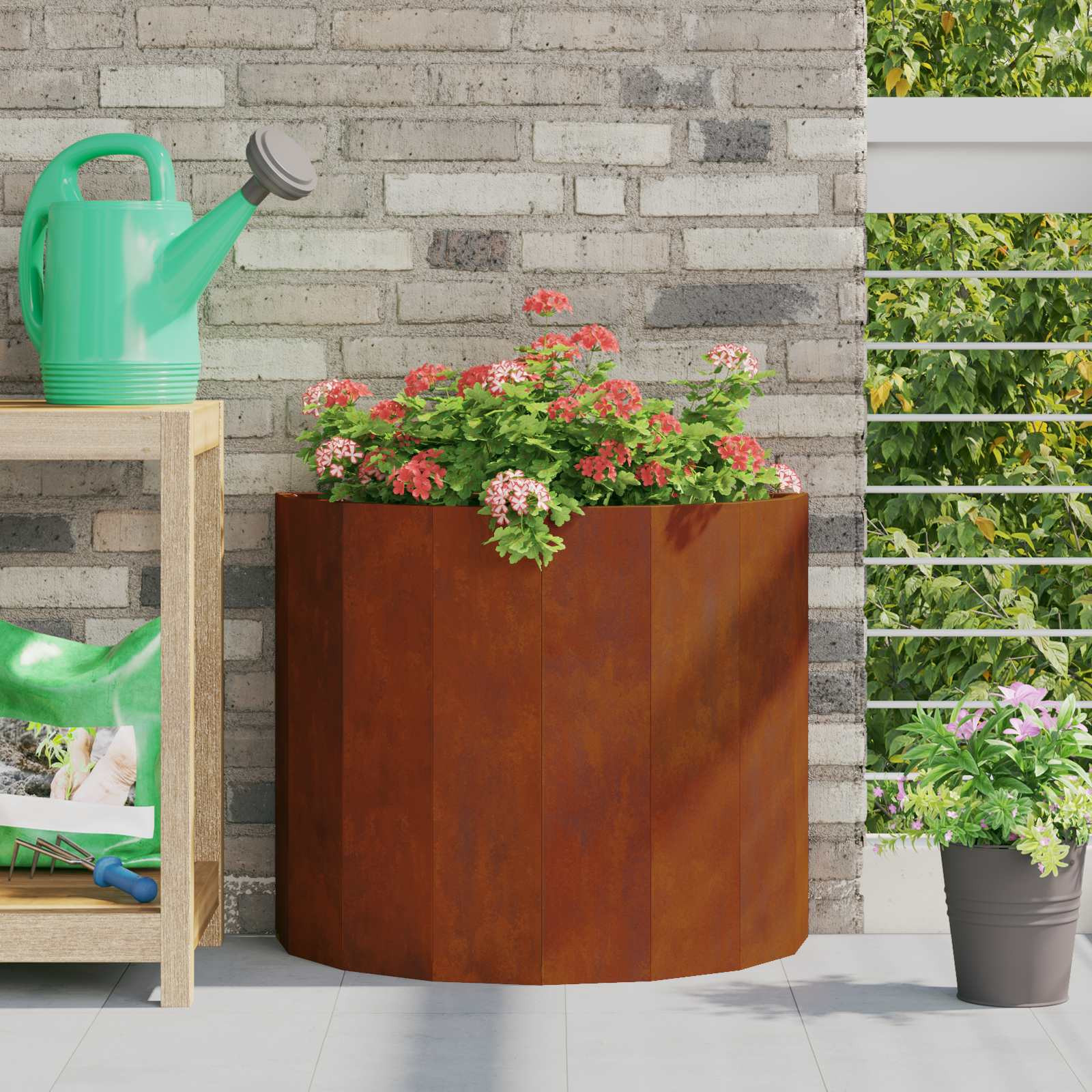 vidaXL Pflanzkübel Rostig 60 x 30 x 50 cm Wetterfeststahl