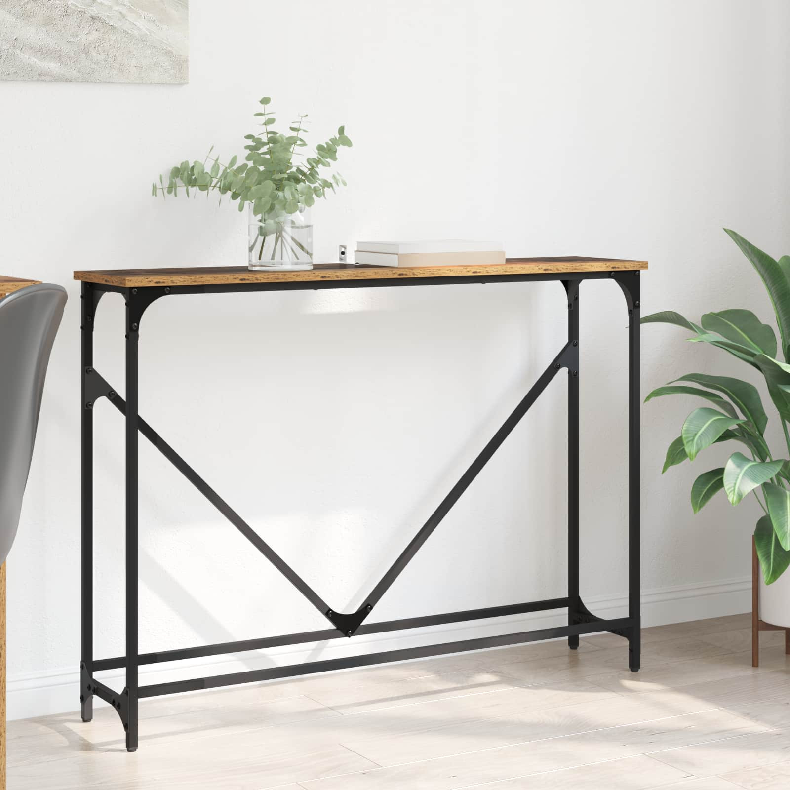 vidaXL Konsolentisch Altholz 102 x 23 x 75 cm Holzwerkstoff