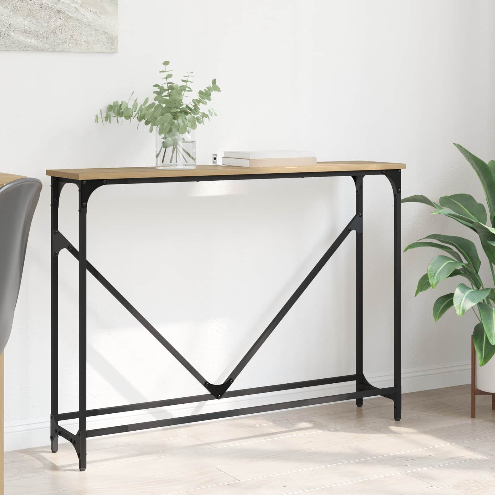 vidaXL Konsolentisch Artisan-Eiche 102 x 23 x 75 cm Holzwerkstoff