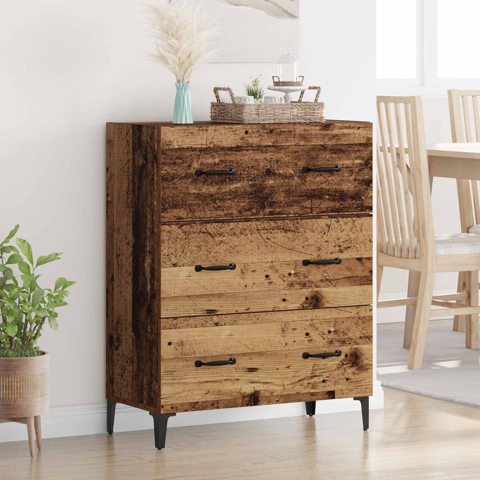 vidaXL Sideboard Altholz 69,5 x 34 x 90 cm Holzwerkstoff