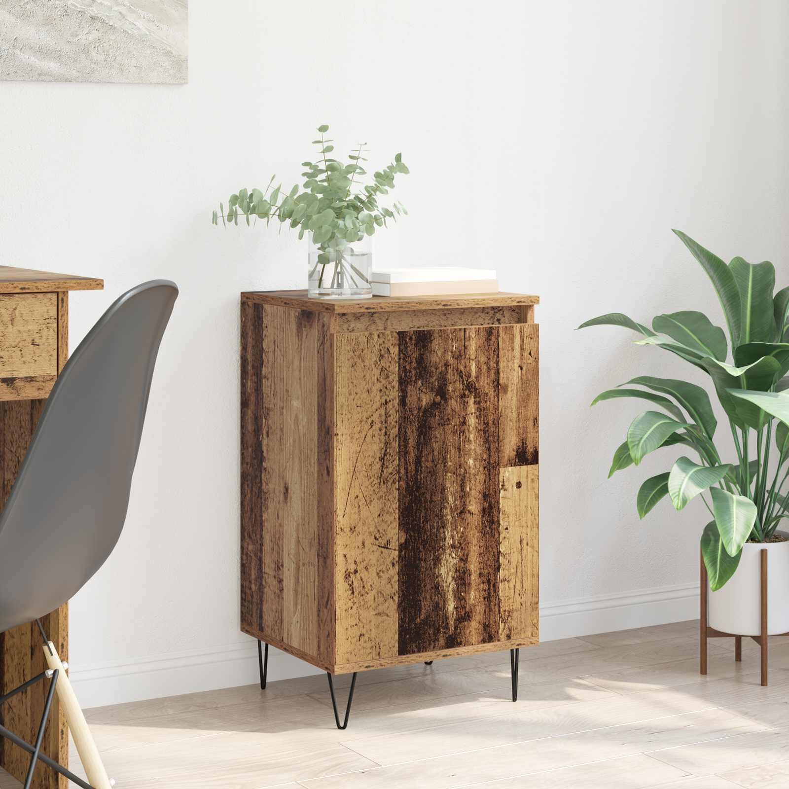 vidaXL Sideboard Wandmontiert Altholz 40 x 35 x 70 cm Holzwerkstoff
