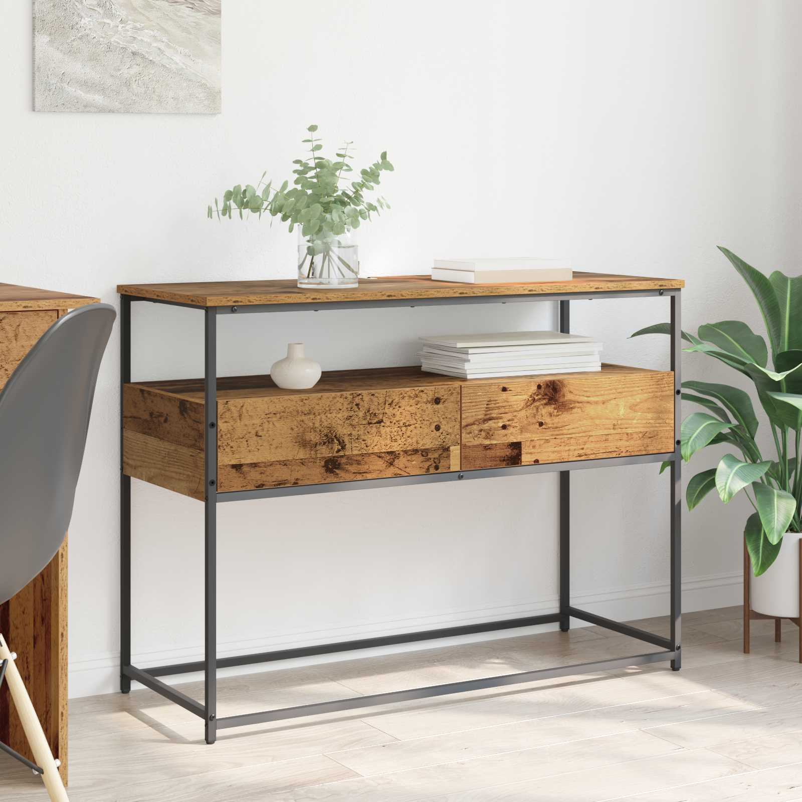 vidaXL Konsolentisch Altholz 100 x 40 x 75 cm Holzwerkstoff