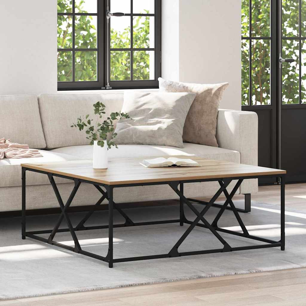 vidaXL Couchtisch Artisan-Eiche 100 x 100 x 40 cm Holzwerkstoff