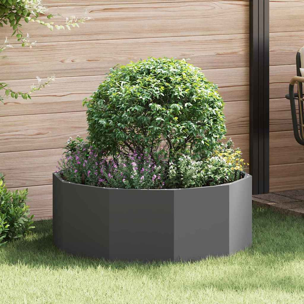 vidaXL Pflanzkübel Schwarz 90 x 90 x 35 cm Stahl