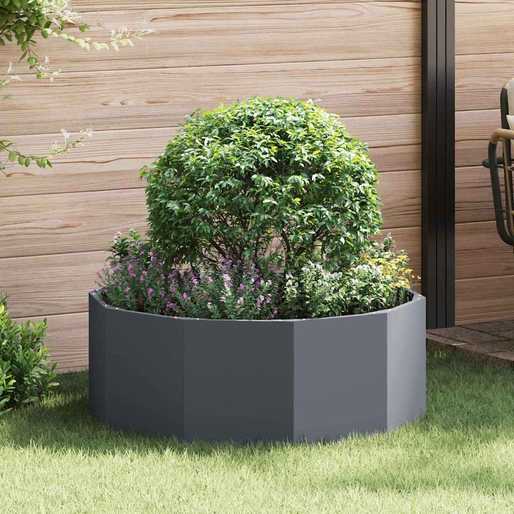 vidaXL Pflanzkübel Anthrazit 90 x 90 x 35 cm Stahl