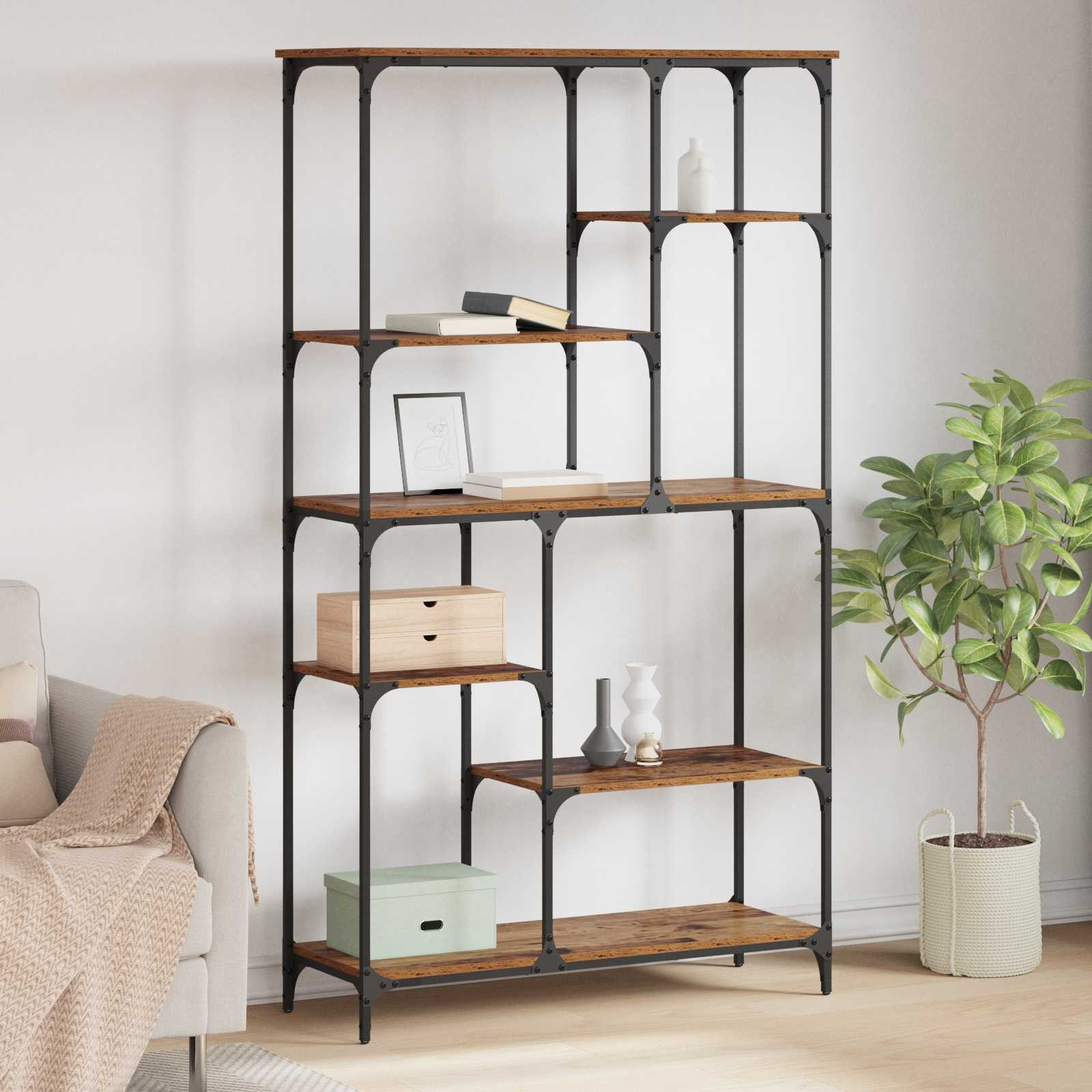 vidaXL Bücherregal Altholz 99 x 35,5 x 176 cm Holzwerkstoff