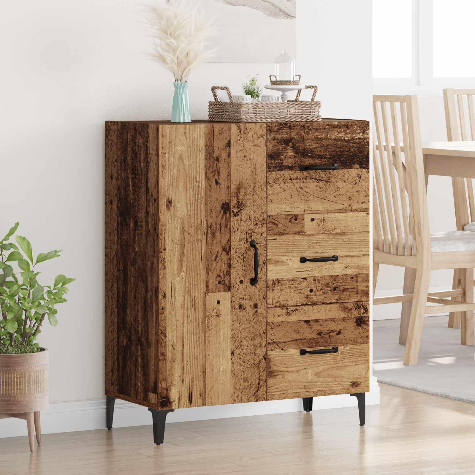 vidaXL Sideboard Altholz 69,5 x 34 x 90 cm Holzwerkstoff