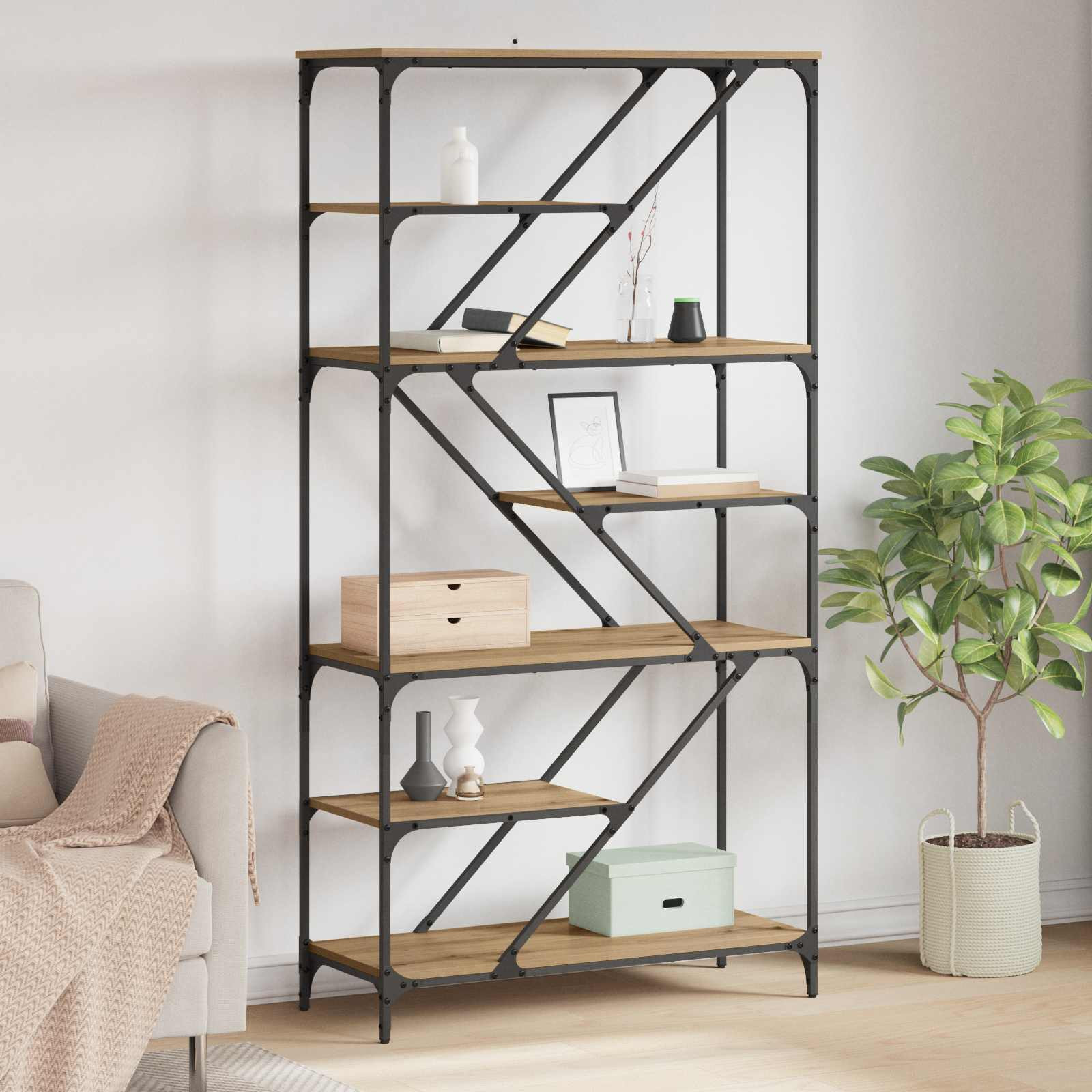 vidaXL Bücherregal 9 Ebenen 91 x 36 x 176 cm Holzwerkstoff