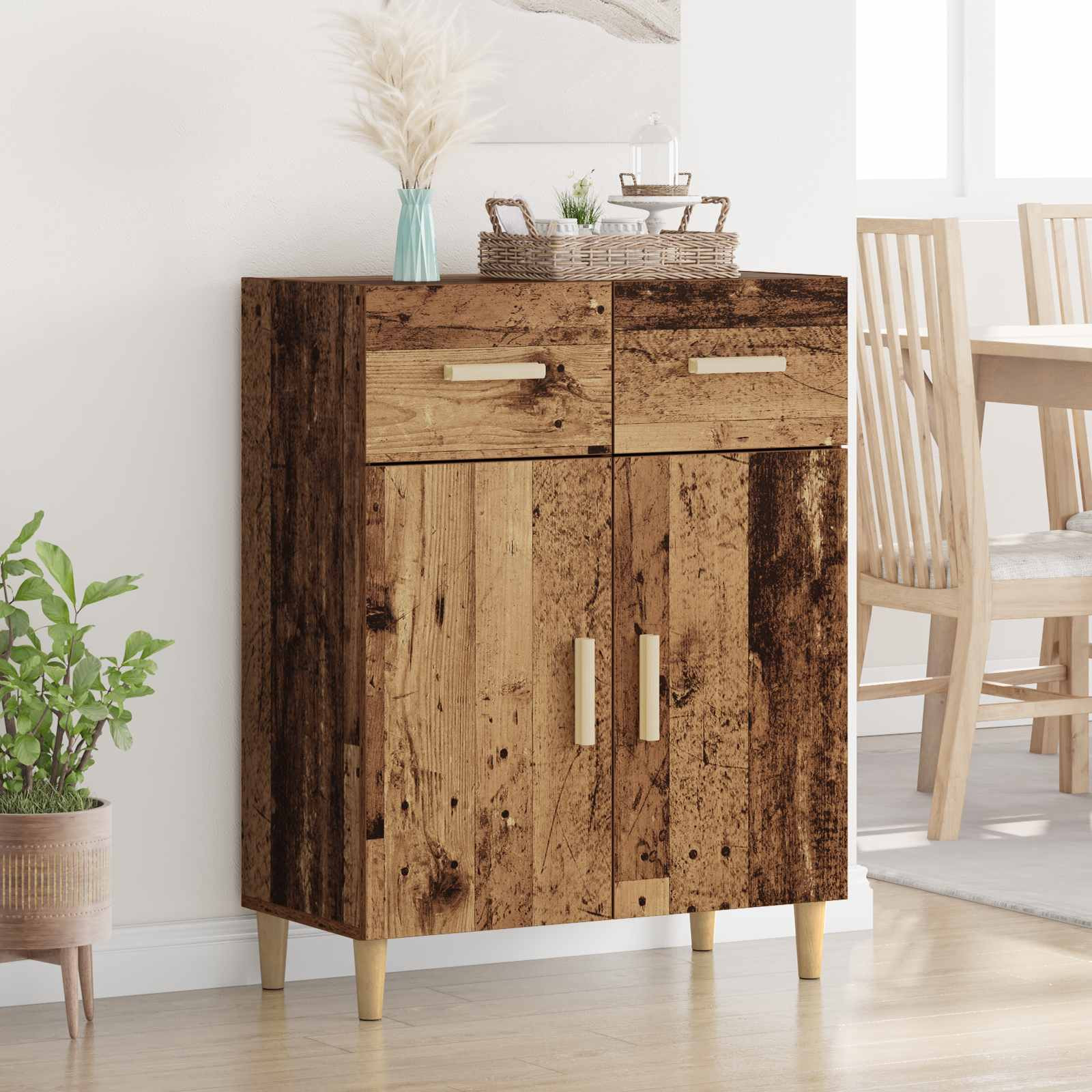 vidaXL Sideboard Altholz 34 x 69,5 x 89 cm Holzwerkstoff