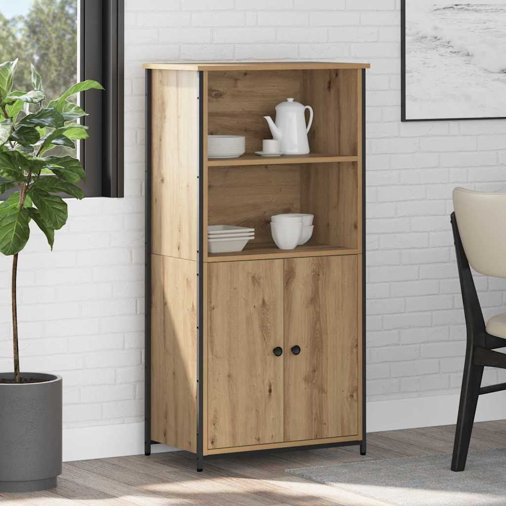 vidaXL Highboard Artisan-Eiche 62 x 36 x 121,5 cm Holzwerkstoff