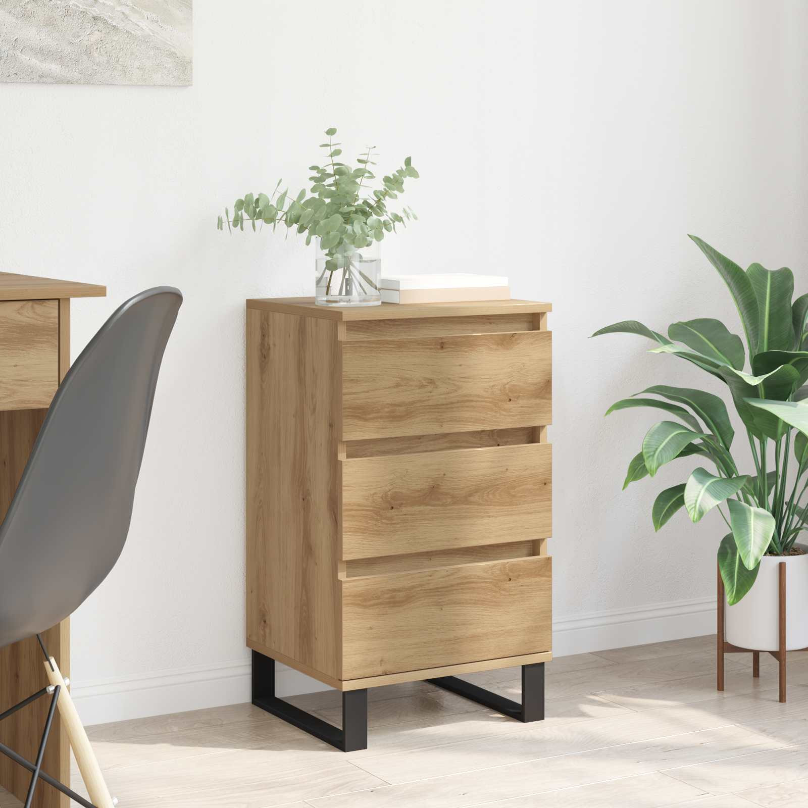 vidaXL Sideboard Artisan-Eiche Holzwerkstoff