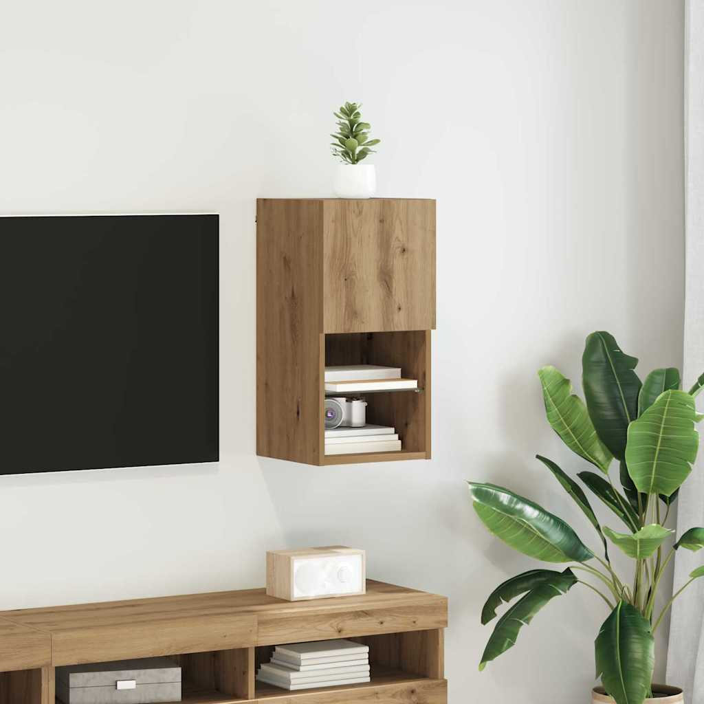 vidaXL Wandmontierter TV-Schrank 30,5 x 30 x 60 cm Artisan-Eiche