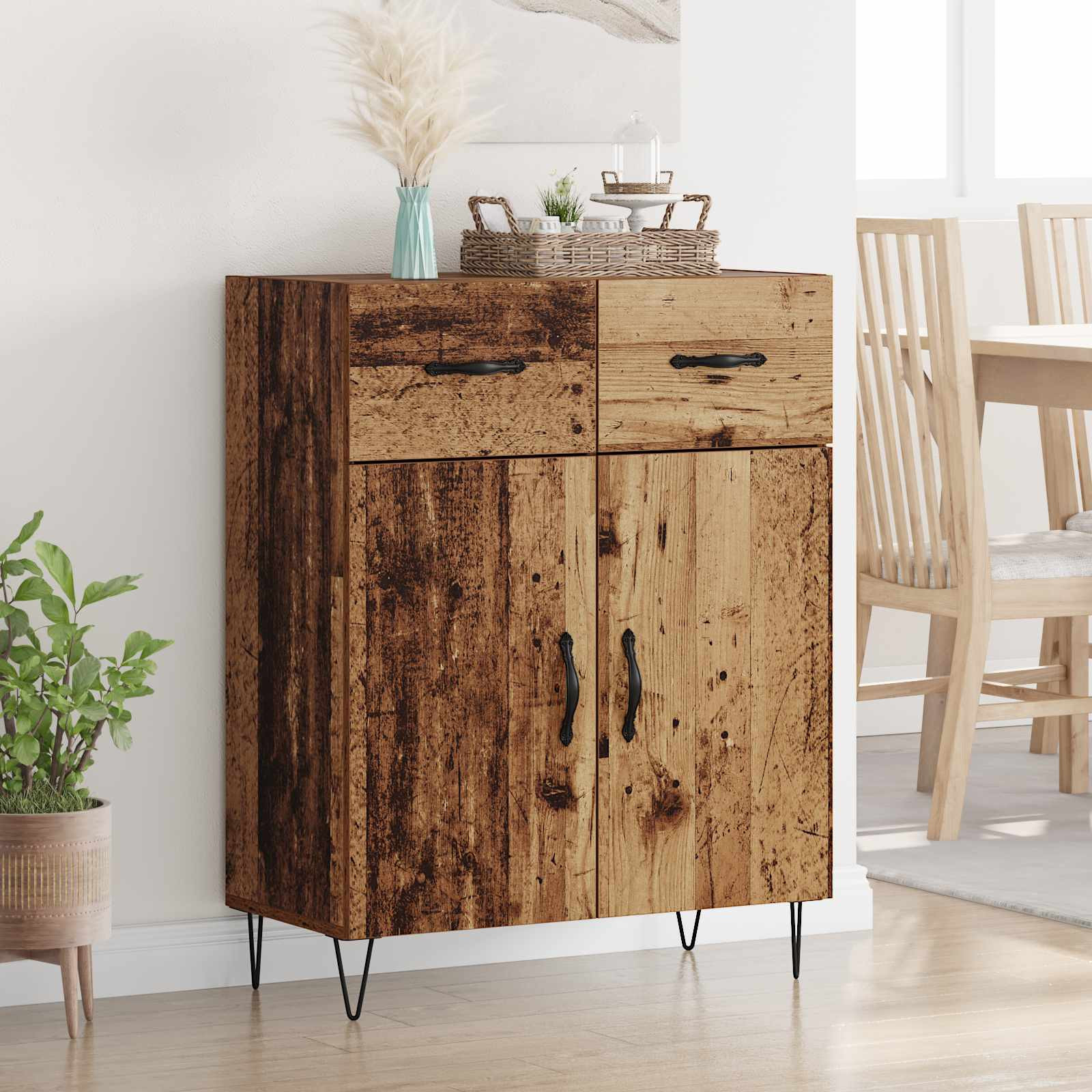vidaXL Sideboard Altholz 69,5 x 34 x 90 cm Holzwerkstoff