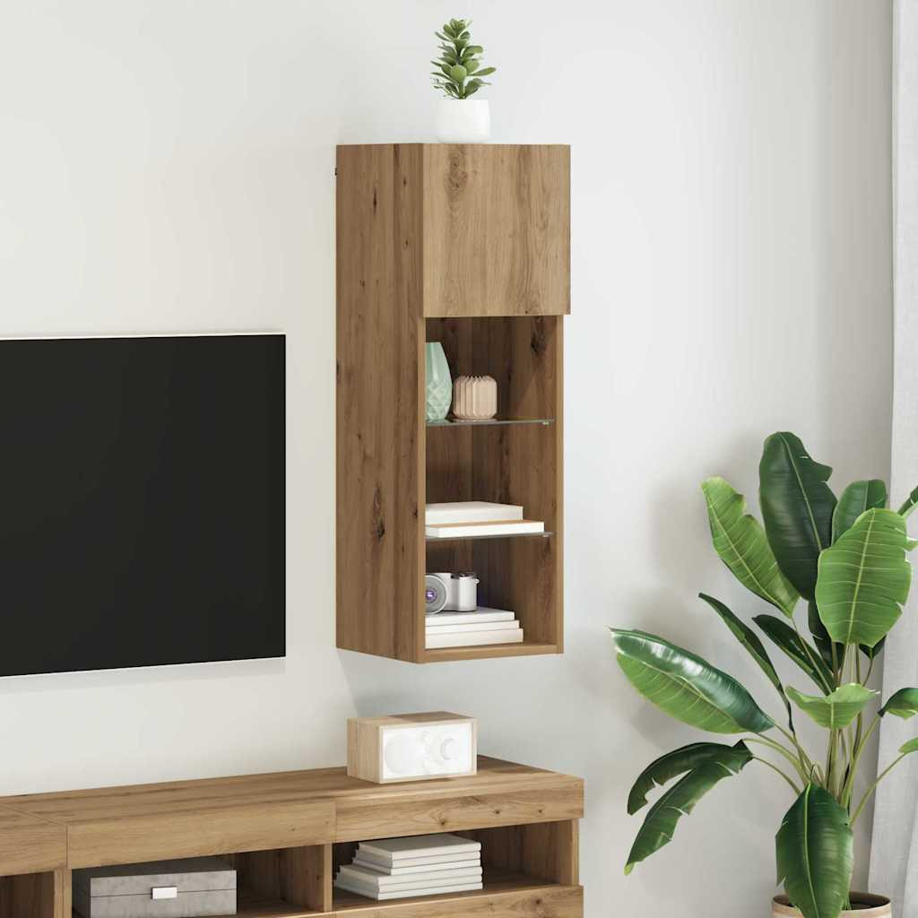 vidaXL Wandmontierter TV-Schrank 30,5 x 30 x 90 cm Artisan-Eiche