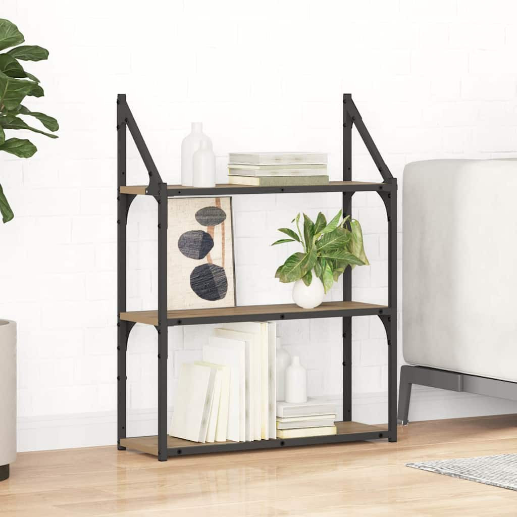 vidaXL Wandregal Wandhalterung Artisan-Eiche 60 x 21 x 78,5 cm