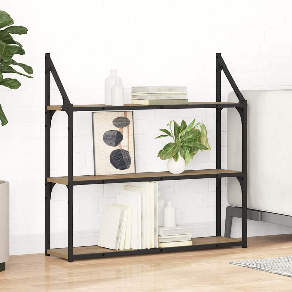 vidaXL Wandregal Wandhalterung Artisan-Eiche 80 x 21 x 78,5 cm