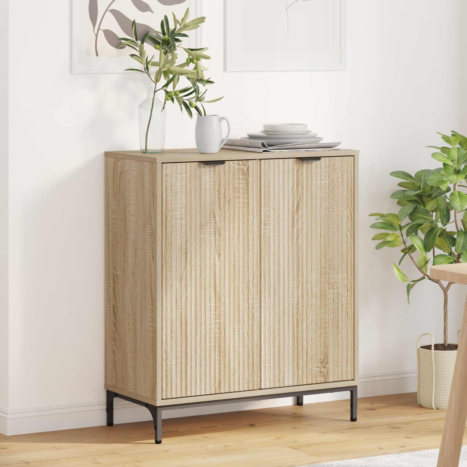vidaXL Sideboard Sonoma-Eiche 69,5 x 33 x 82 cm Holzwerkstoff