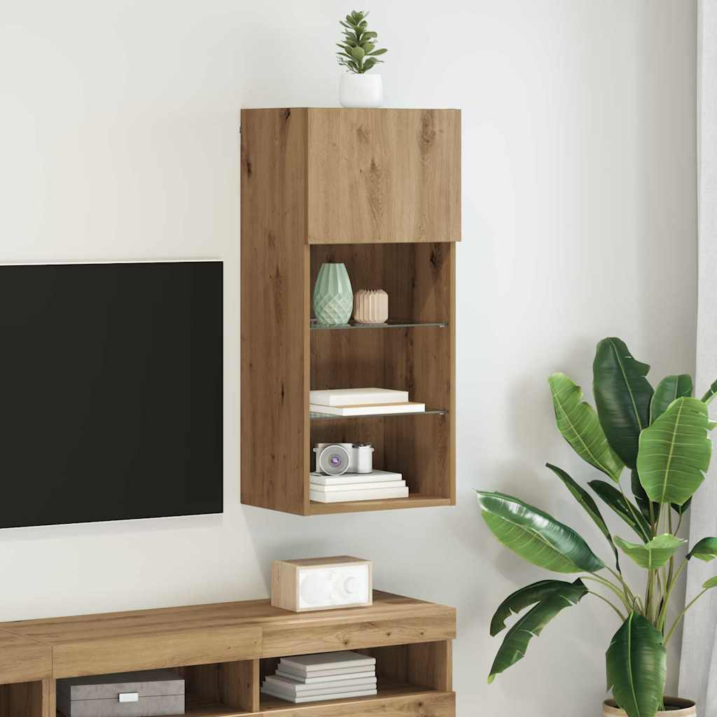 vidaXL Wandmontierter TV-Schrank 40,5 x 30 x 90 cm Artisan-Eiche