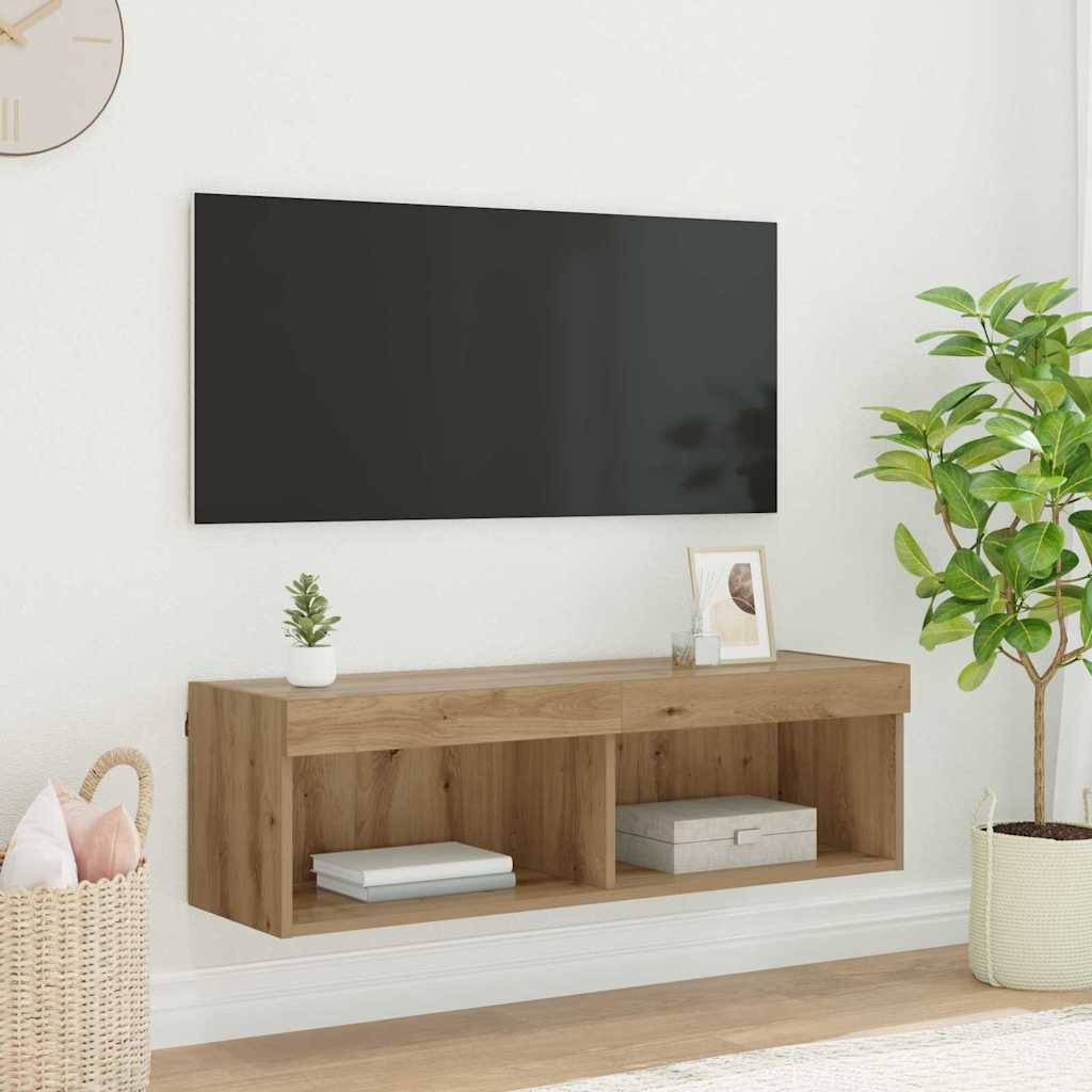 vidaXL TV-Wandschrank 100 x 30 x 30 cm Artisan-Eiche Holzwerkstoff