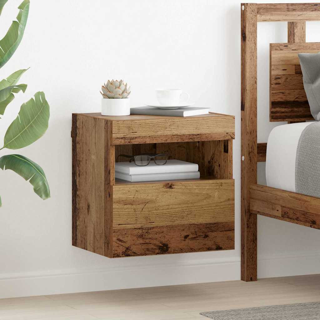 vidaXL TV-Wandregale 2 pcs Altholz 40 x 30 x 40 cm Holzwerkstoff