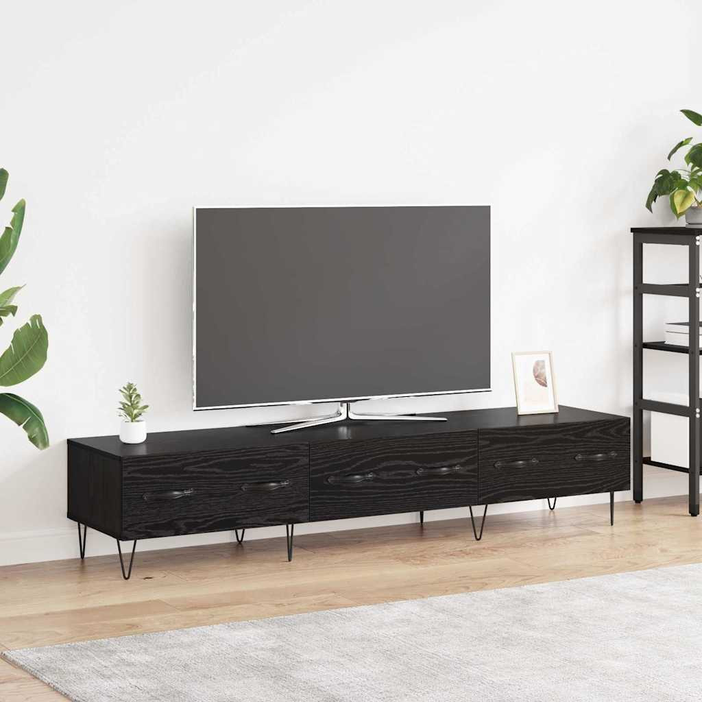 vidaXL TV-Schränk Schwarz Eichen-Optik 150 x 36 x 30 cm Holzwerkstoff