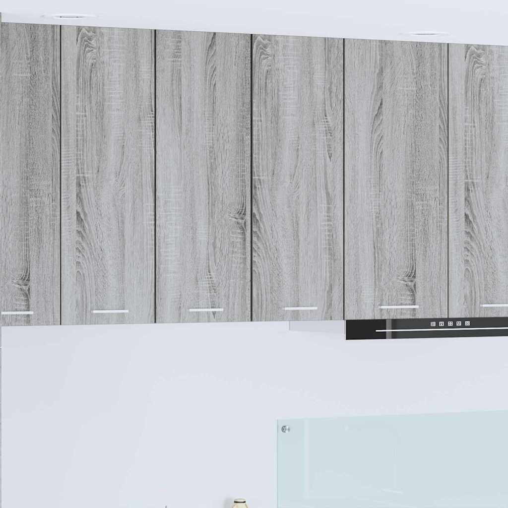 vidaXL Hängeschrank Grau Sonoma und Weiß 30 x 31 x 80 cm Holzwerkstoff