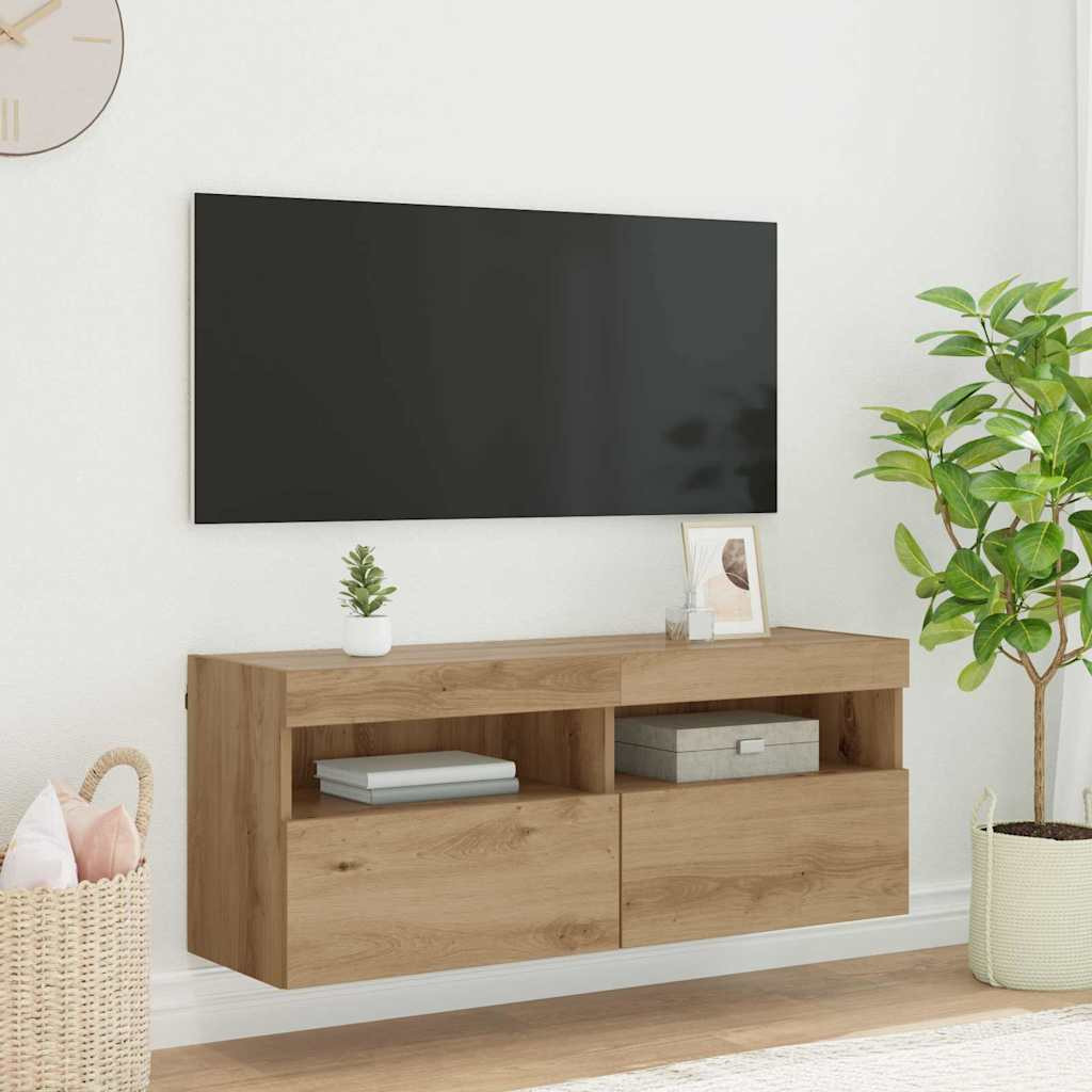 vidaXL TV-Wandschrank 100 x 30 x 40 cm Artisan-Eiche Holzwerkstoff